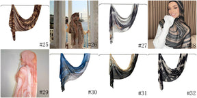 MJ001  Double stitch modal hijab with beautiful prints – softness meets artistry