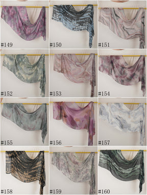 DL001  Modal printed hijab with square corners and rolled hem