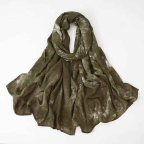 SS005 Tie-Dye Printed Modal Hijab with Double-Stitch Detail