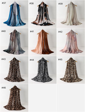 SS012  Modal Double Stitch Printed Hijab