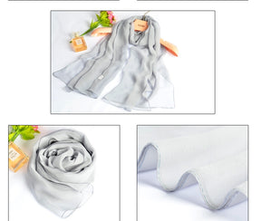 QWS05  Long Plain Chiffon Sun Protection Hijab