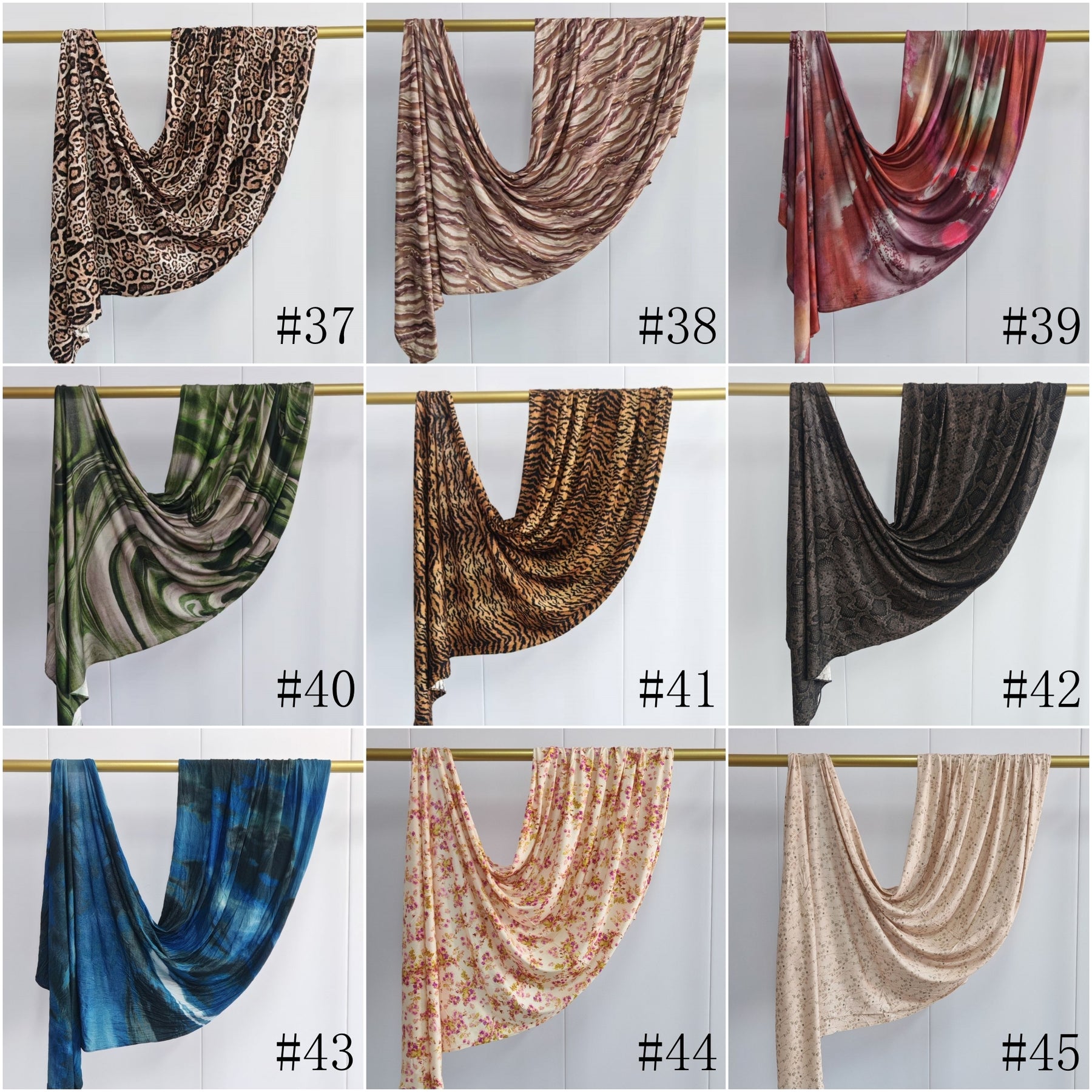 JB021  Printed Mercerized Cotton Jersey Hijab