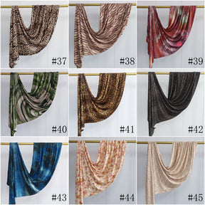 JB021  Printed Mercerized Cotton Jersey Hijab