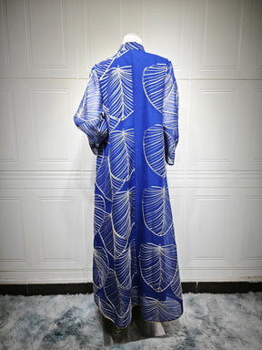 AB485  Mesh Embroidered Maxi Dress Ethnic Women's Clothing