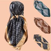 D546 90*90cm Printed Satin Square Scarf - MOQ:3