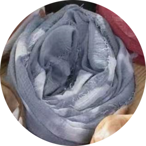 SS014  Printed Polyester Crinkle Four-Sided Short Fringe Hijab