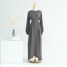 LR708  Plain Viscose Elastic Cuff Dress