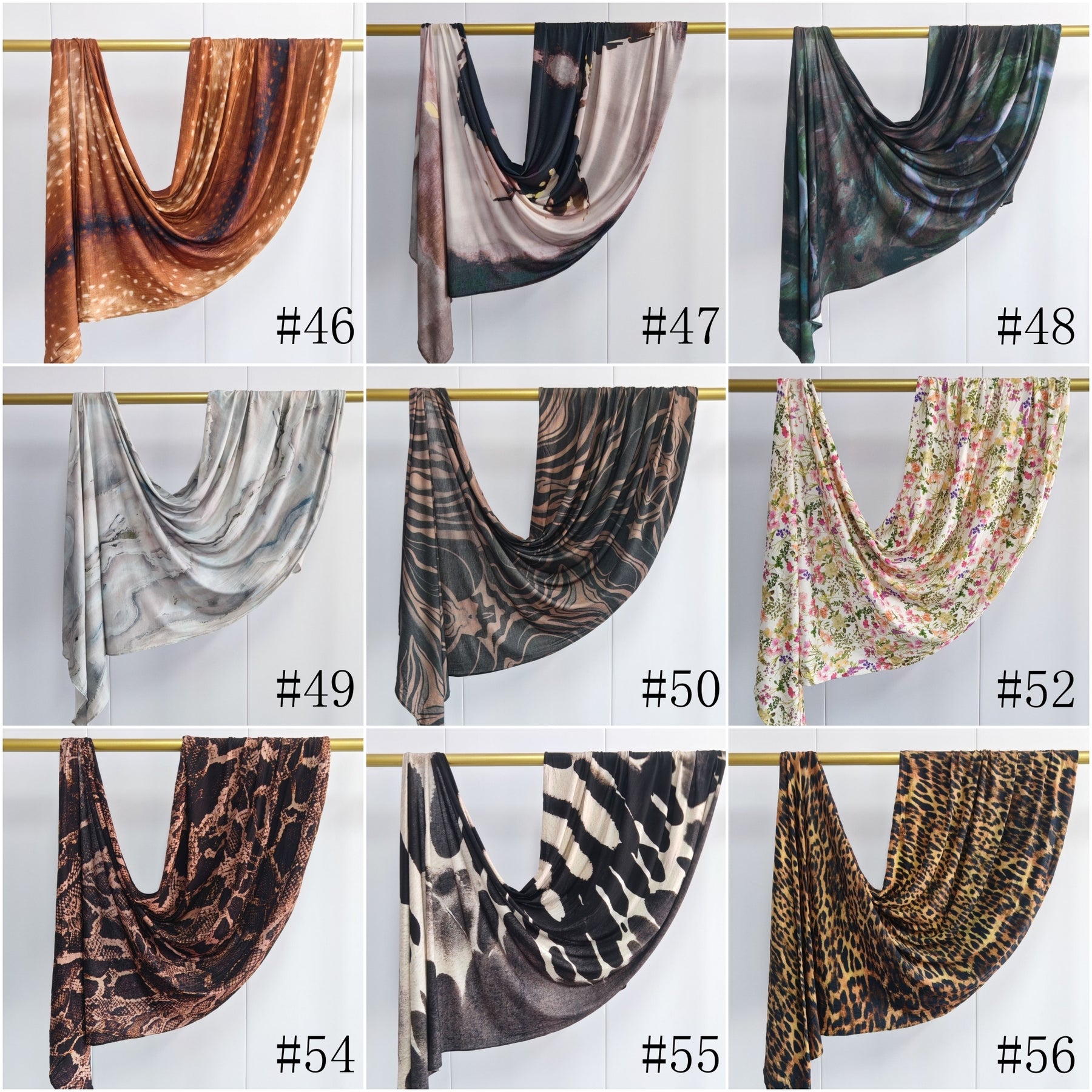 JB021  Printed Mercerized Cotton Jersey Hijab