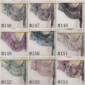 DL001  Modal printed hijab with square corners and rolled hem