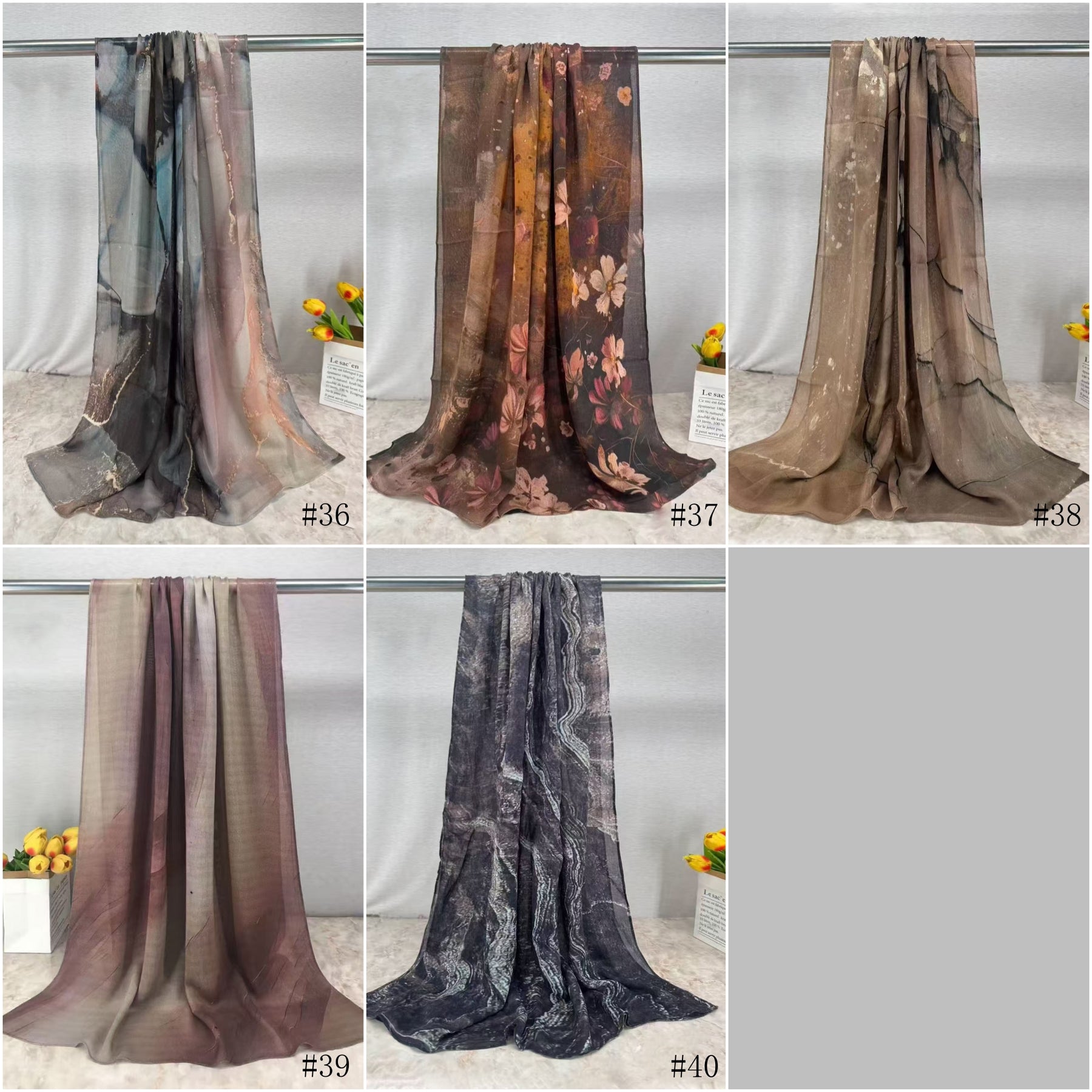 MJ001  Double stitch modal hijab with beautiful prints – softness meets artistry
