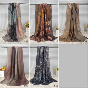 MJ001  Double stitch modal hijab with beautiful prints – softness meets artistry