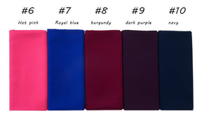 YW016  Plain pearl chiffon hijab