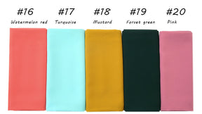 YW016  Plain pearl chiffon hijab