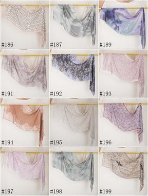 DL001  Modal printed hijab with square corners and rolled hem