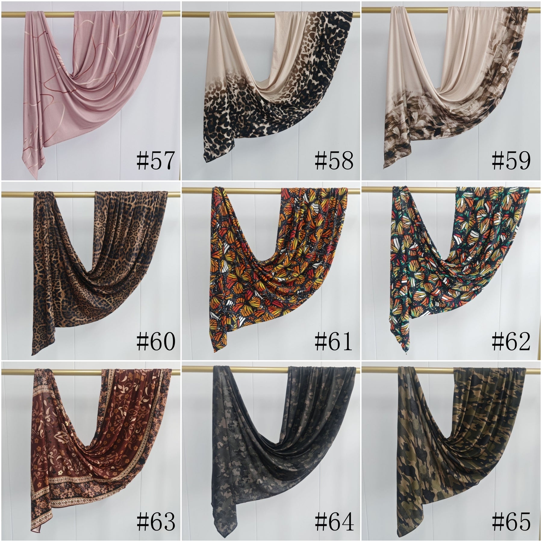 JB021  Printed Mercerized Cotton Jersey Hijab