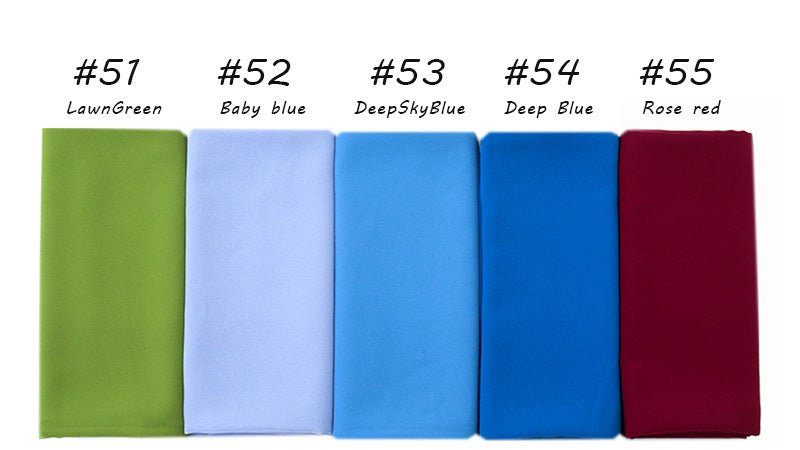 YW016  Plain pearl chiffon hijab