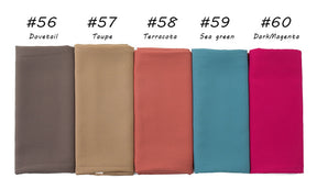 YW016  Plain pearl chiffon hijab