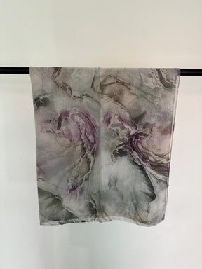 MYX021 Landscape Painting Silk Chiffon Print Scarf