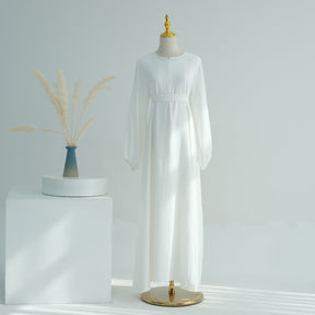 LR708  Plain Viscose Elastic Cuff Dress