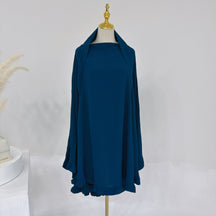 HJ912  Plain Polyester Ruffle Wide-Drape Hijab