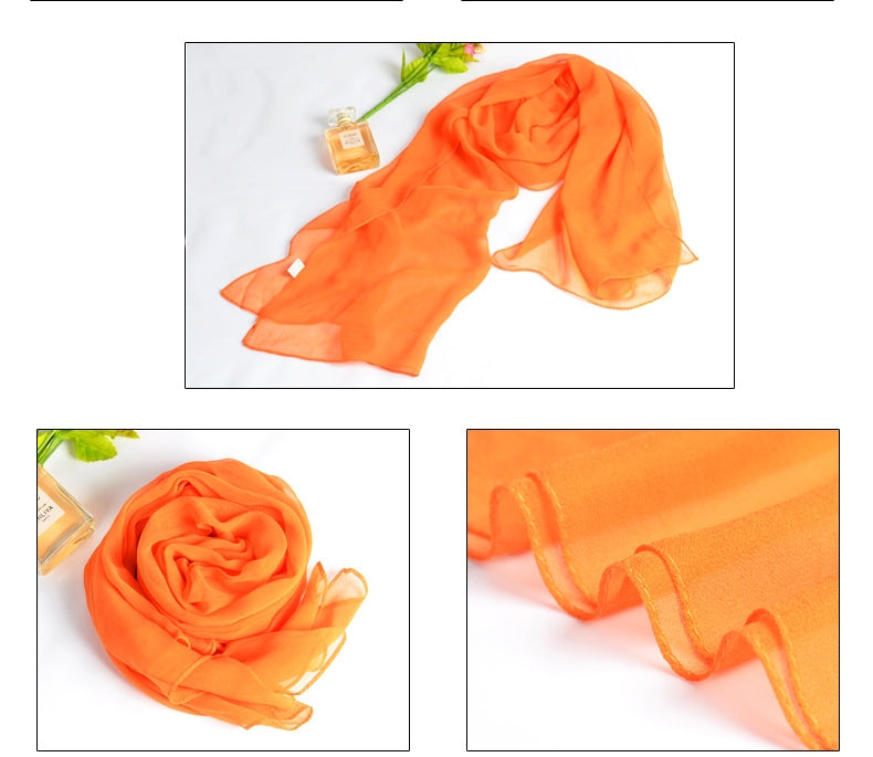 QWS05  Long Plain Chiffon Sun Protection Hijab