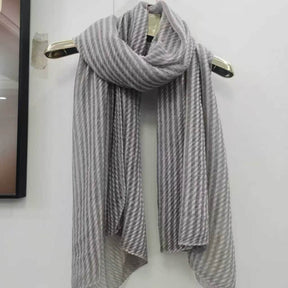 YC010  Plain Vertical Stripe Crinkle Polyester Hijab-MOQ:10pcs