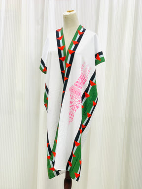 MY020  Palestinian print jacket long sleeveless