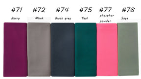 YW016  Plain pearl chiffon hijab
