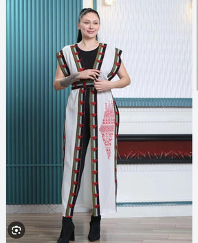 MY020  Palestinian print jacket long sleeveless