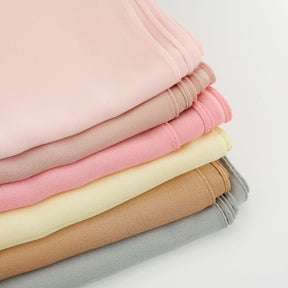 YW016  Plain pearl chiffon hijab