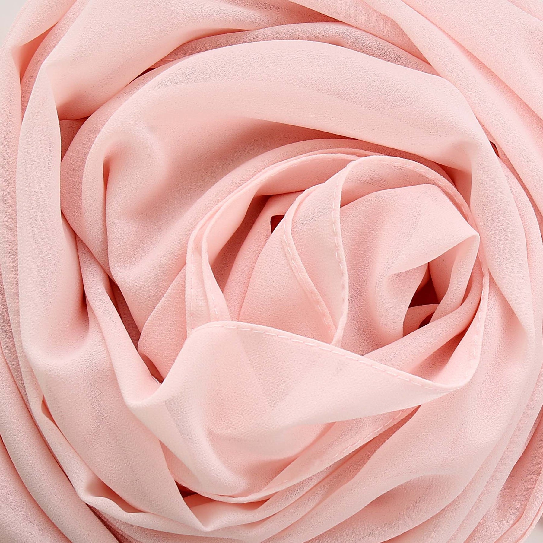 YW016  Plain pearl chiffon hijab