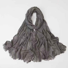 SS004  Modal dirty dyed wrinkled small tassel hijab