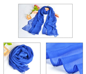 QWS05  Long Plain Chiffon Sun Protection Hijab