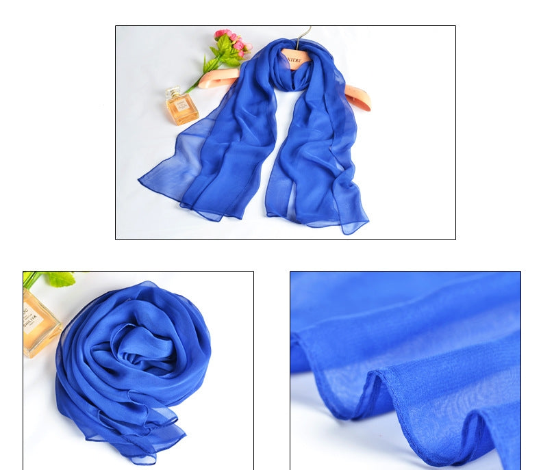 QWS05  Long Plain Chiffon Sun Protection Hijab