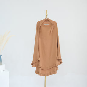 HJ912  Plain Polyester Ruffle Wide-Drape Hijab