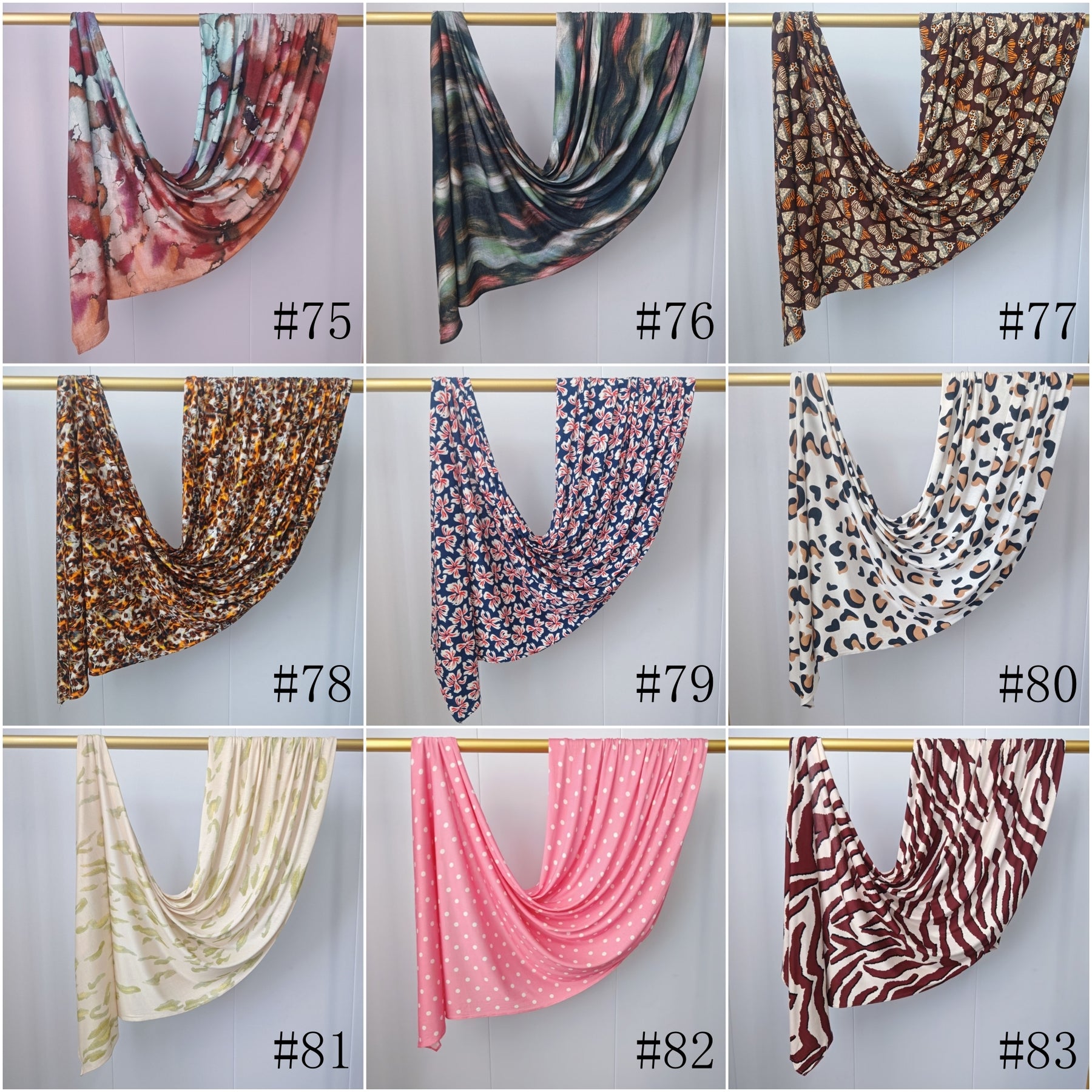 JB021  Printed Mercerized Cotton Jersey Hijab