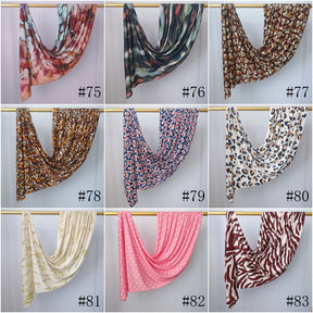 JB021  Printed Mercerized Cotton Jersey Hijab