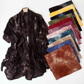 SS005 Tie-Dye Printed Modal Hijab with Double-Stitch Detail
