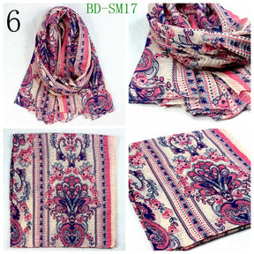 MYP042 Beach floral fashion printed scarf