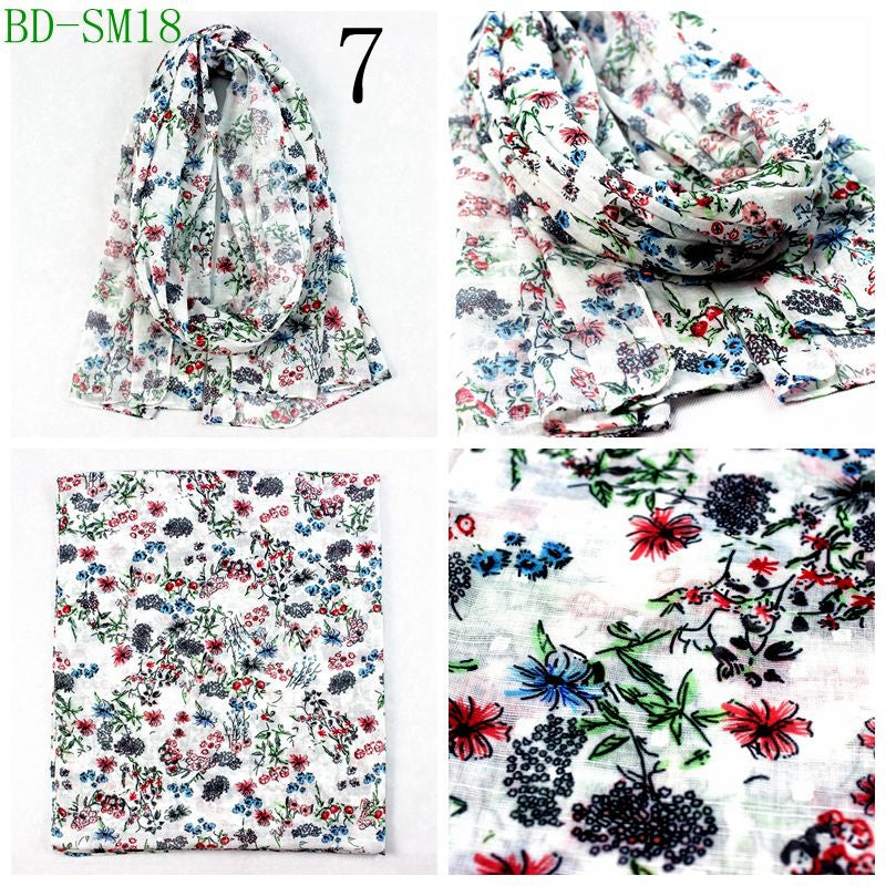 MYP042 Beach floral fashion printed scarf