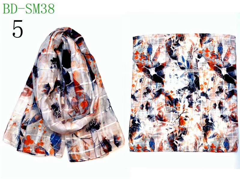 MYP044  Beach floral fashion printed scarf