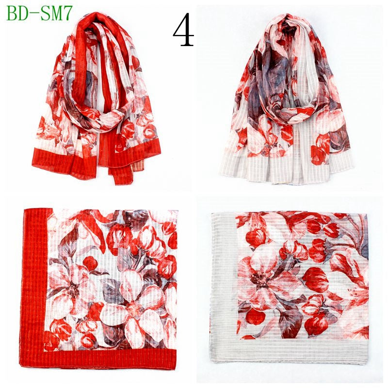 MYP042 Beach floral fashion printed scarf