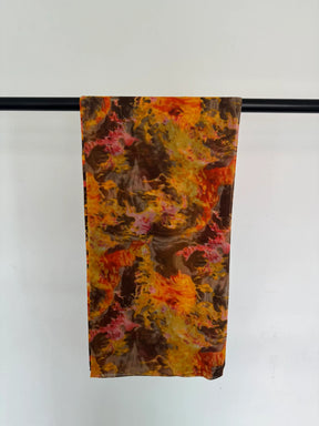 MYX017 Landscape painting silk chiffon print scarf/hijab