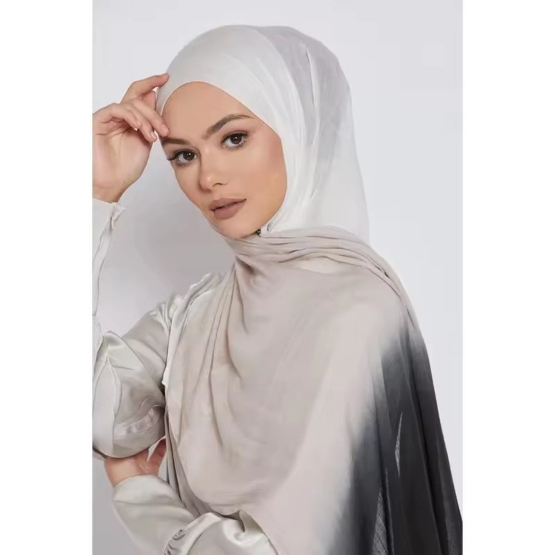 MY065  cotton -Gradient  hijab  printed scarf  hijab/tudung  printed hijab