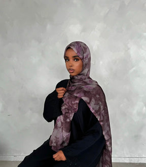 MYX002 Ink abstract smudge design tudung print hijab/scarf polyester cotton