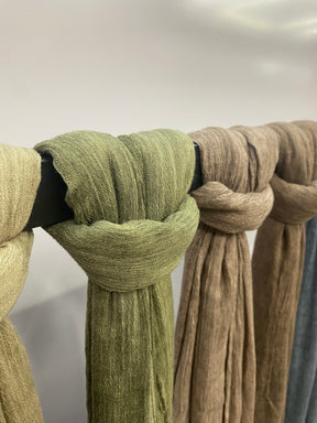 MYZ001  Textured Rayon Hijab with Tiny Fringes