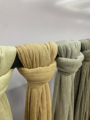 MYZ001  Textured Rayon Hijab with Tiny Fringes