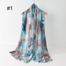 SS012 Printed Double Stitch Modal Hijab
