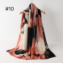 SS012 Printed Double Stitch Modal Hijab