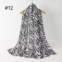 SS012 Printed Double Stitch Modal Hijab